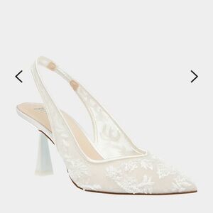 Betsy Johnson Elegant White Slingback Heels